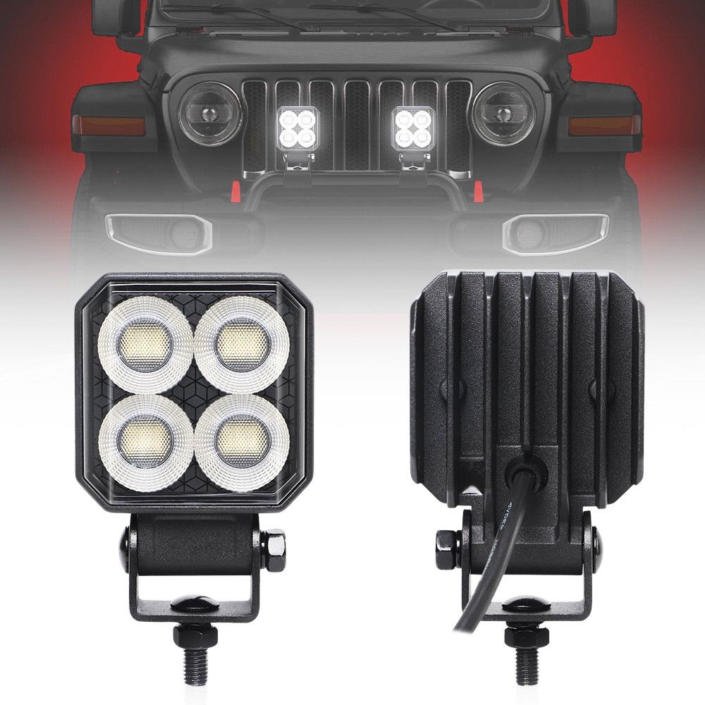 products/1526/LED FAROVI ZA DZIPOVE.jpg - LED REFLEKTOR - RADNO SVETLO 7.5x7.5cm 36W - Xenon Svetla Beograd